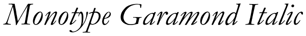 Monotype Garamond Italic Font