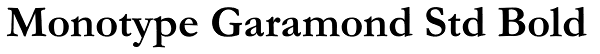 Monotype Garamond Std Bold Font