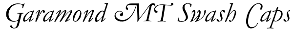 Garamond MT Swash Caps Font