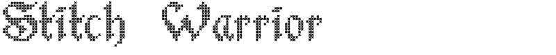 Stitch Warrior Font