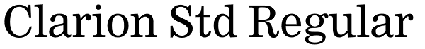 Clarion Std Regular Font
