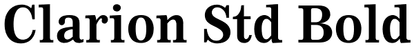 Clarion Std Bold Font