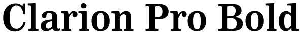 Clarion Pro Bold Font