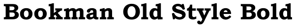Bookman Old Style Bold Font