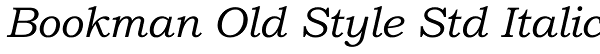 Bookman Old Style Std Italic Font