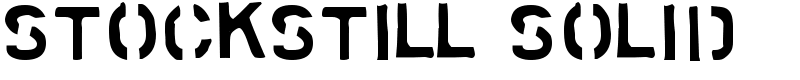 Stockstill Solid Font