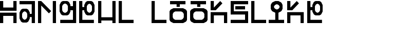 Hangeul Lookslike Font