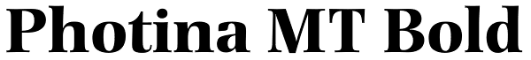 Photina MT Bold Font
