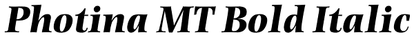 Photina MT Bold Italic Font