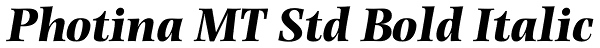 Photina MT Std Bold Italic Font