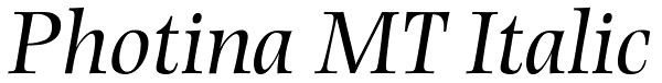 Photina MT Italic Font