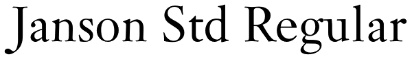 Janson Std Regular Font