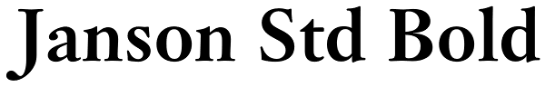 Janson Std Bold Font