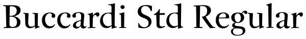 Buccardi Std Regular Font