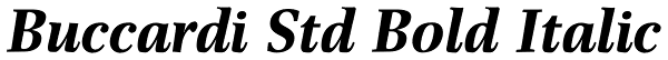 Buccardi Std Bold Italic Font