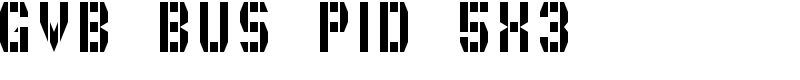 GVB Bus PID 5x3 Font