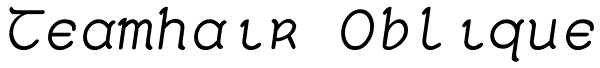 Teamhair Oblique Font