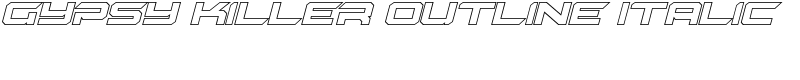 Gypsy Killer Outline Italic Font