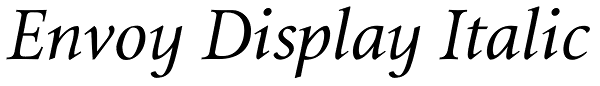 Envoy Display Italic Font