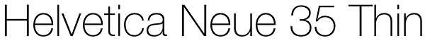 Helvetica Neue 35 Thin Font
