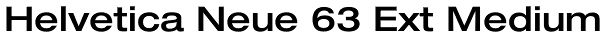Helvetica Neue 63 Ext Medium Font