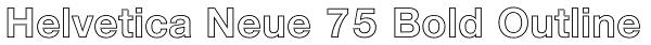Helvetica Neue 75 Bold Outline Font