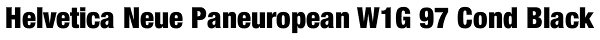 Helvetica Neue Paneuropean W1G 97 Cond Black Font