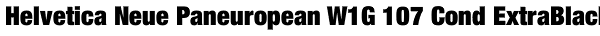 Helvetica Neue Paneuropean W1G 107 Cond ExtraBlack Font