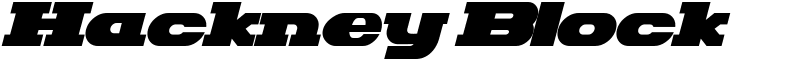 Hackney Block Font