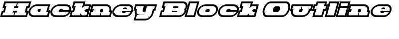 Hackney Block Outline Font