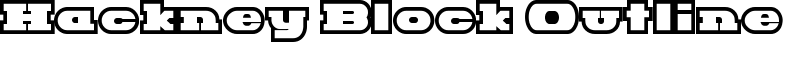 Hackney Block Outline Font
