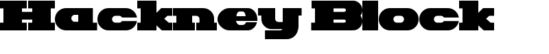 Hackney Block Font