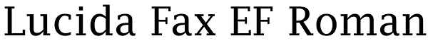 Lucida Fax EF Roman Font