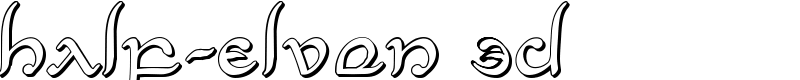 Half-Elven 3D Font