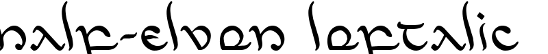 Half-Elven Leftalic Font