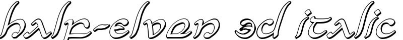 Half-Elven 3D Italic Font