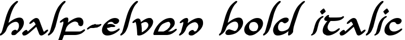 Half-Elven Bold Italic Font
