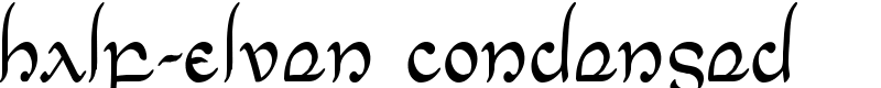 Half-Elven Condensed Font