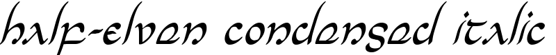 Half-Elven Condensed Italic Font