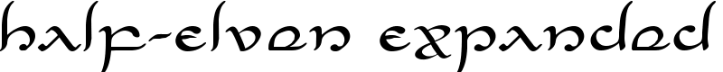Half-Elven Expanded Font