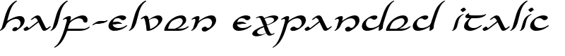 Half-Elven Expanded Italic Font