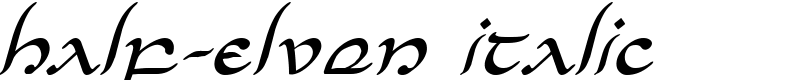 Half-Elven Italic Font