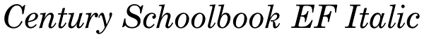 Century Schoolbook EF Italic Font