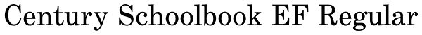 Century Schoolbook EF Regular Font