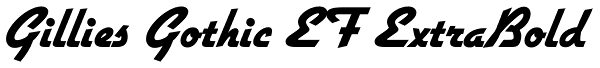 Gillies Gothic EF ExtraBold Font
