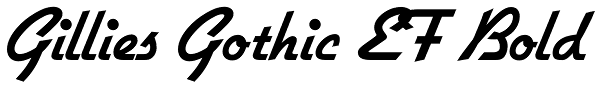 Gillies Gothic EF Bold Font