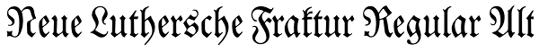 Neue Luthersche Fraktur Regular Alt Font