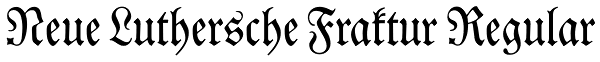 Neue Luthersche Fraktur Regular Font