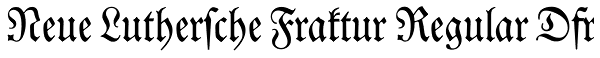 Neue Luthersche Fraktur Regular Dfr Font