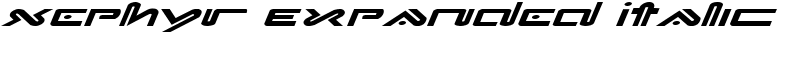 Xephyr Expanded Italic Font